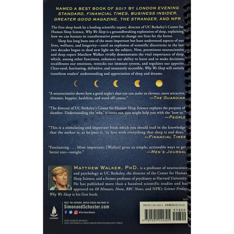 Why We Sleep: Unlocking the Power of Sleep and Dreams (Spiral Bound)