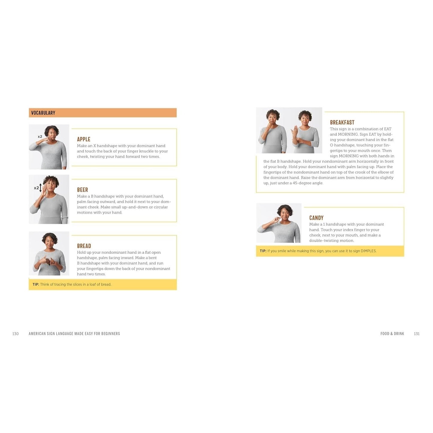 American Sign Language Made Easy for Beginners: A Visual Guide with ASL Signs, Lessons, and Quizzes (Spiral Bound)
