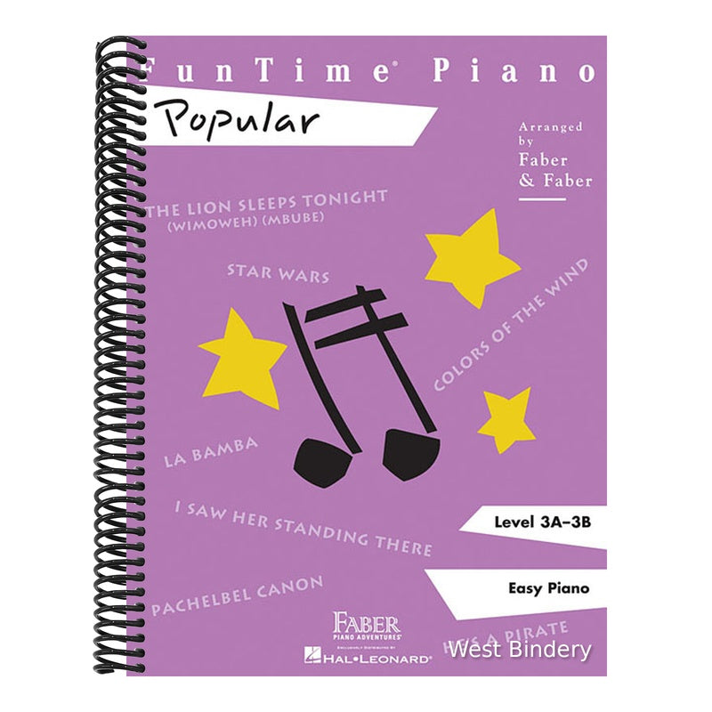 Funtime Piano: Popular - Level 3a 3b Late Elementary Piano Method and Sheet Music Songbook 12 Graded Arrangements of Movie and Pop Favorites Faber Pia