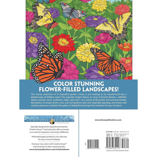 Creative Haven Gorgeous Gardens Coloring Book