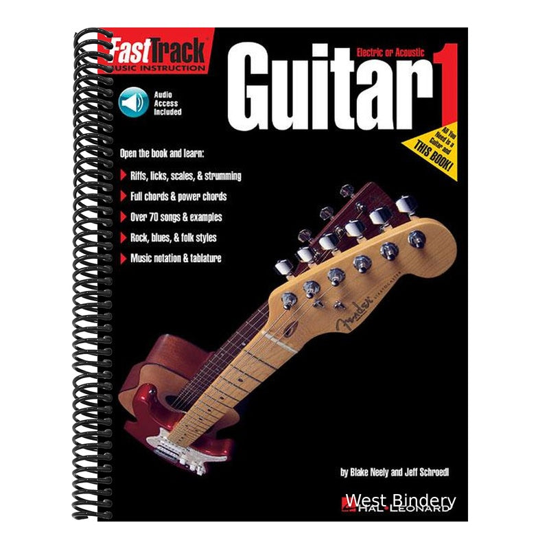 Fasttrack Guitar Method Book 1 Beginner Guitar Instruction for Electric and Acoustic with Online Audio