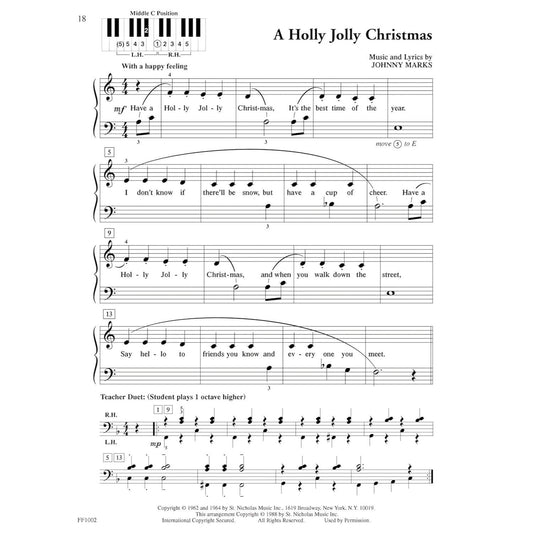 Playtime Piano: Christmas Level 1 Beginner Holiday Sheet Music for Kids Early Elementary Piano Songbook with Popular Carols and Christmas Classics Fab (Other)
, (Other)