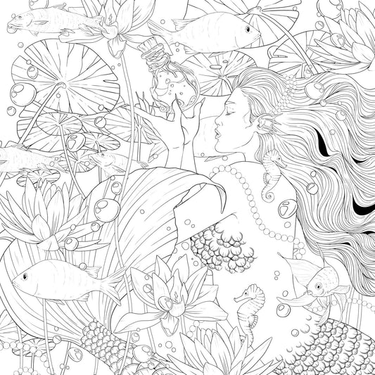 Mythographic Color and Discover: Wolf Moon: An Artist's Coloring Book of Moonlit Animalia