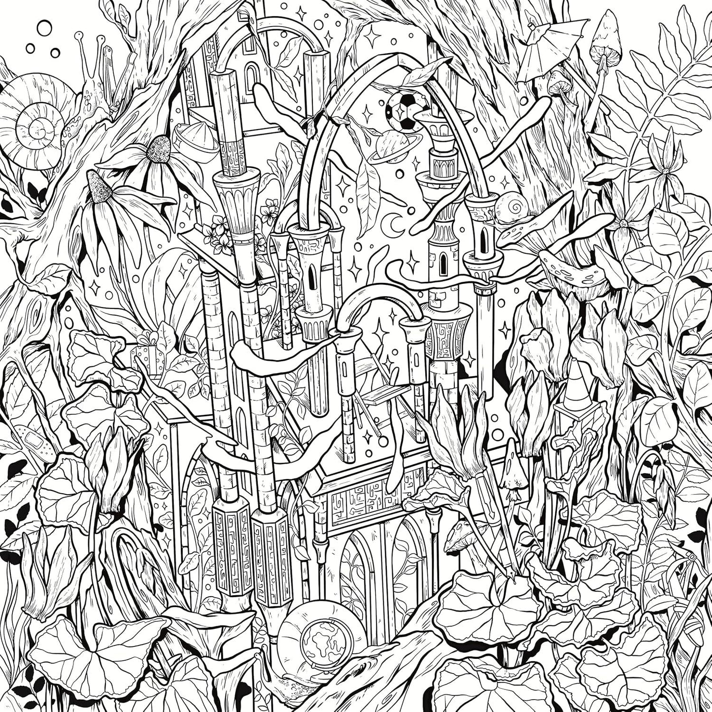 Mythographic Color and Discover: Dream Garden: An Artist's Coloring Book of Floral Fantasies
