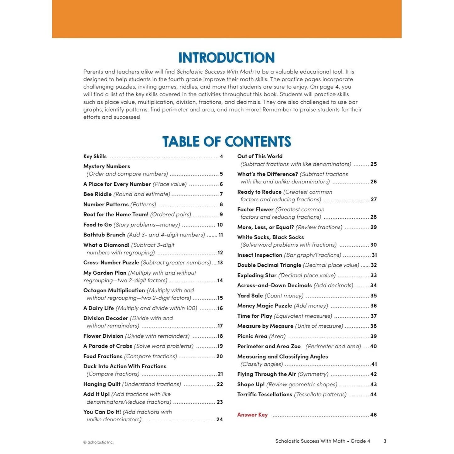 Scholastic Success with Math Grade 4 Workbook