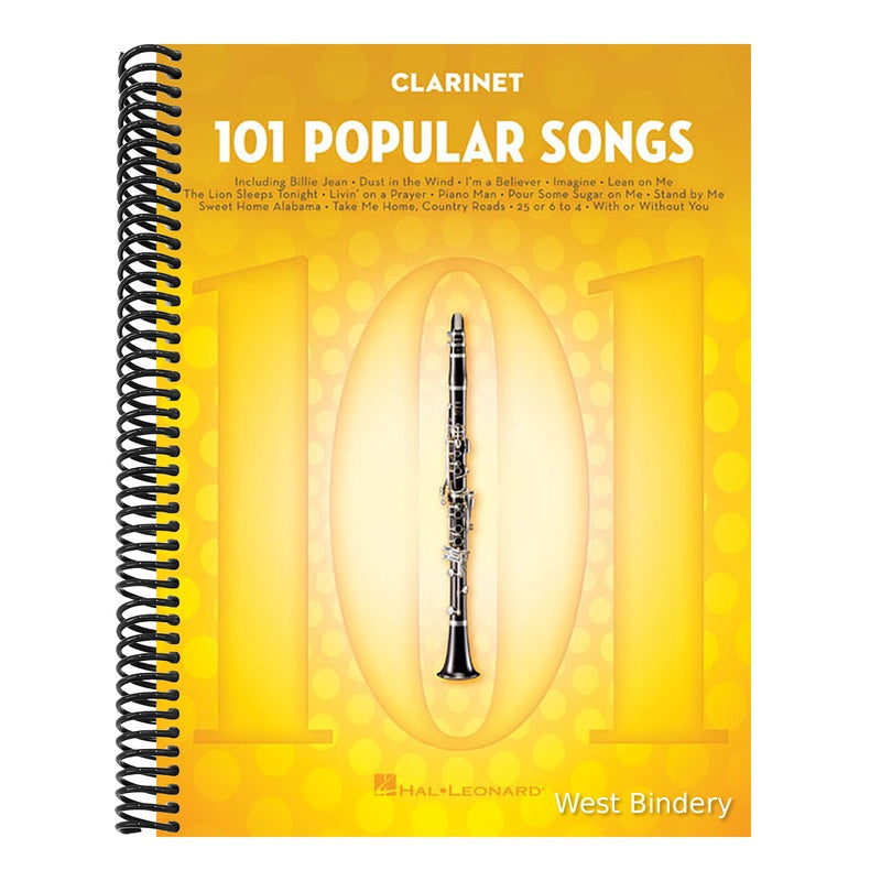 101 Popular Songs Clarinet Sheet Music Songbook Play Classic Pop Rock Hits Includes Billie Jean, Piano Man, Sweet Home Alabama, Livin' on a Prayer, He