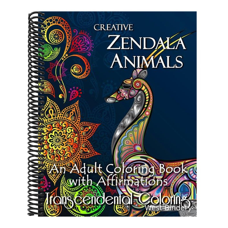 Creative Zendala Animals: An Adult Coloring Book with Affirmations