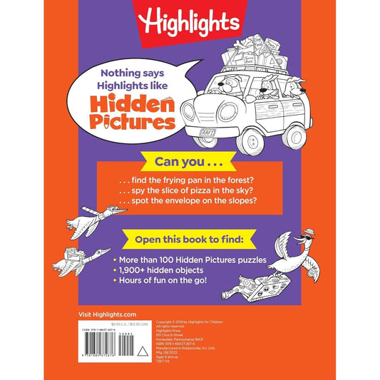 Travel Puzzles: Kids Travel Activity Book with Over 100 Hidden Picture Puzzles, Highlights Travel Games for Ages 6-12, Great Travel Gift for Road Trip