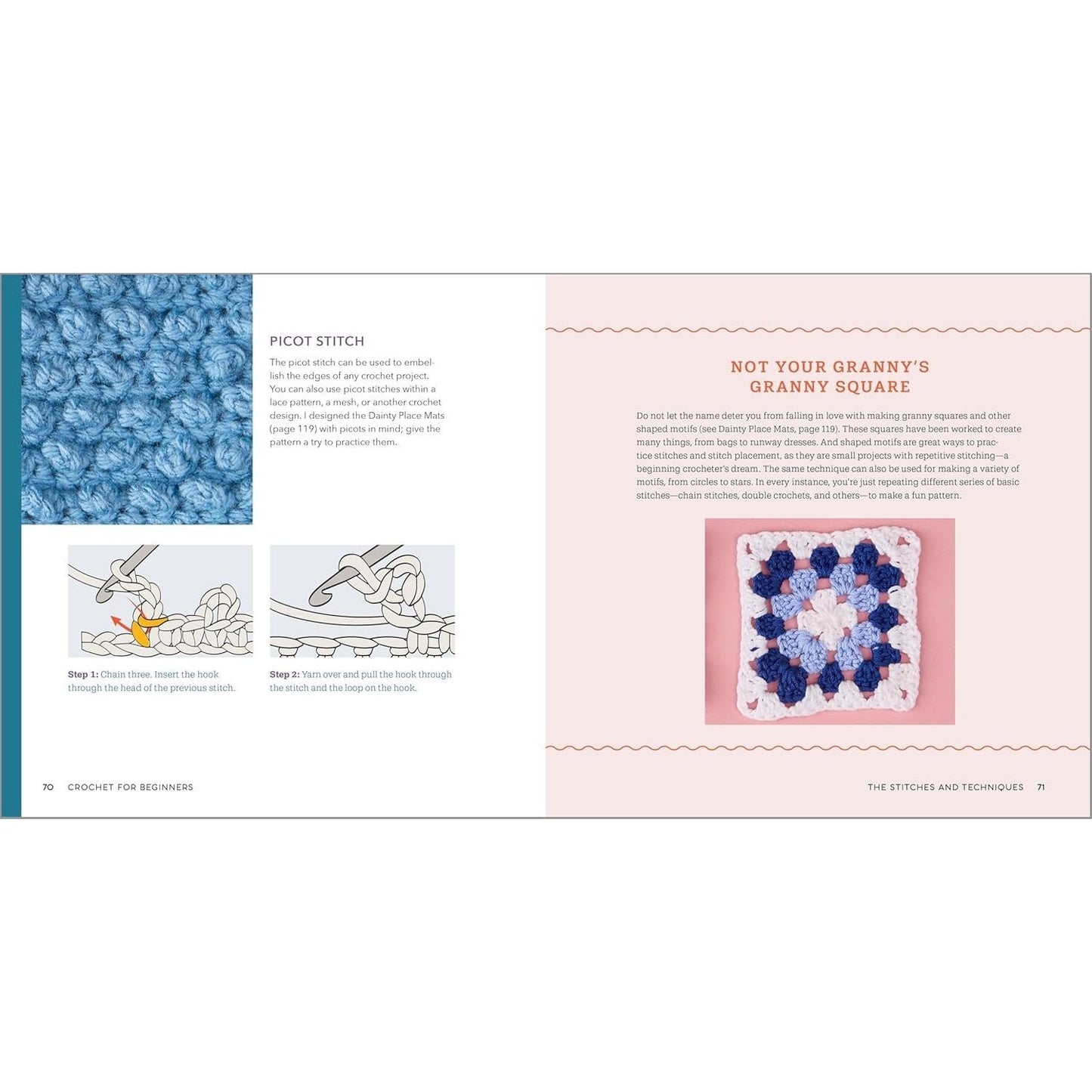 Crochet for Beginners: A Stitch Dictionary with Step-By-Step Illustrations and 10 Easy Projects (Spiral Bound)