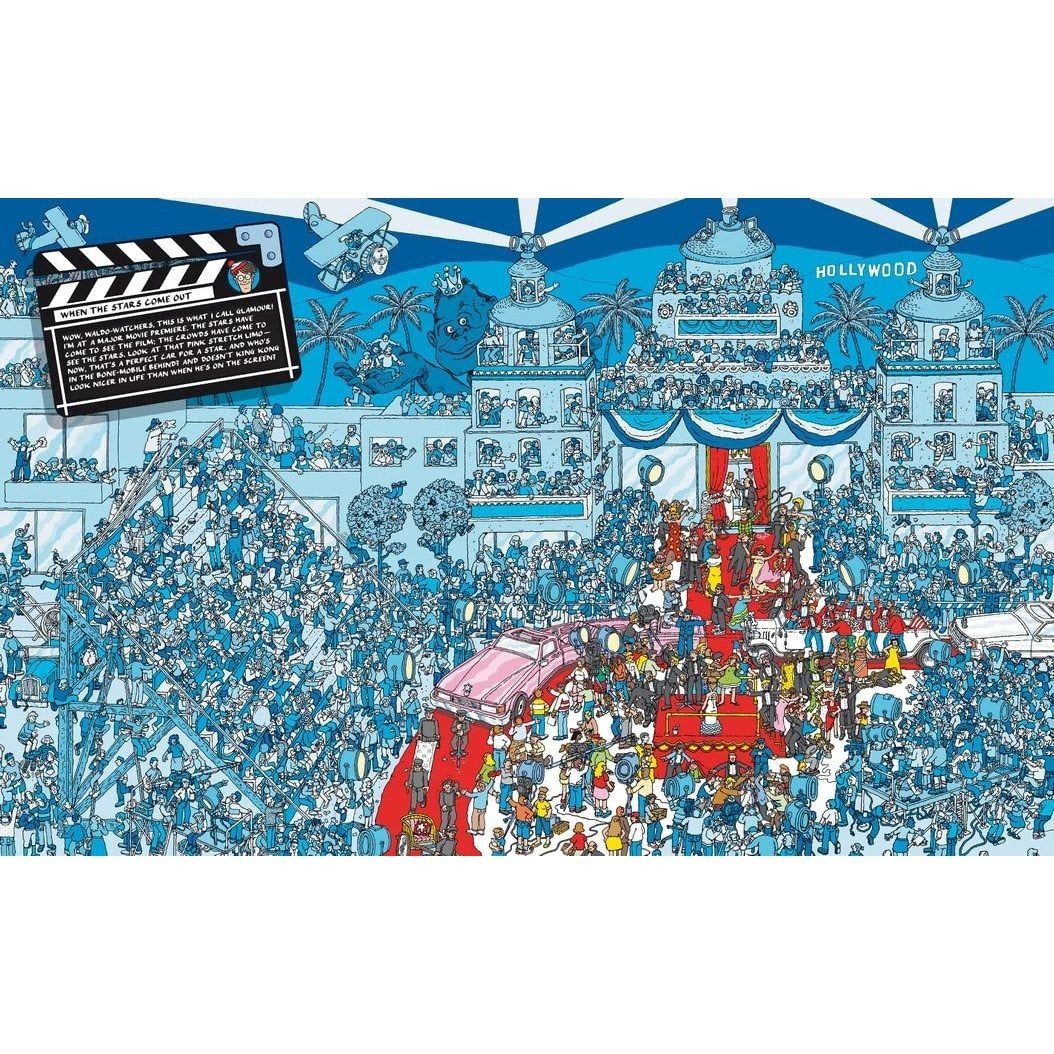 Where's Waldo? in Hollywood: Deluxe Edition with New Searches and Collectible Poster (a Hidden Object Activity Book with Search & Find Puzzles and Spo