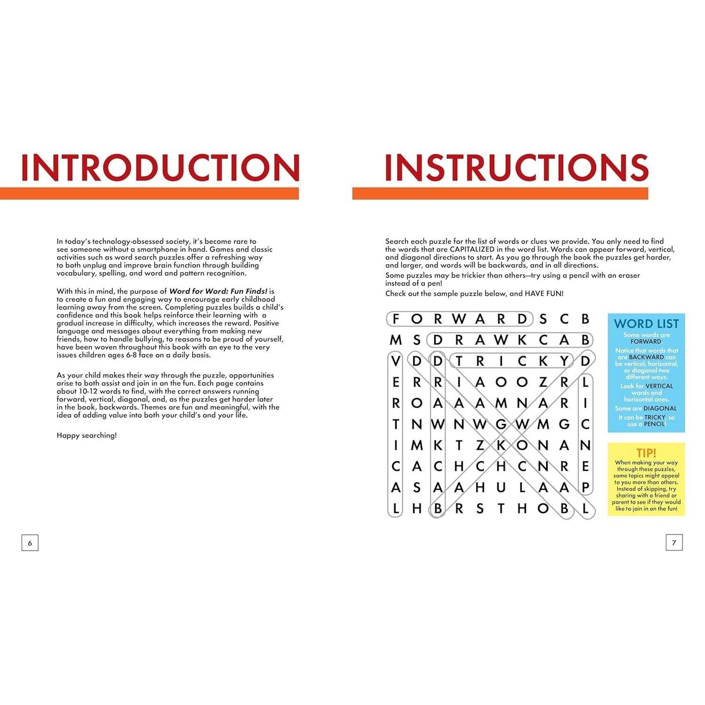 Word for Word: Fun Finds!: Word Search Puzzles for Kids Ages 6-8