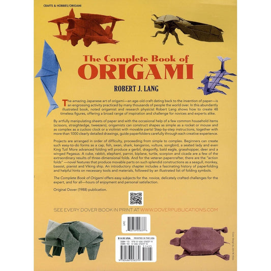 The Complete Book of Origami: Step-By-Step Instructions in Over 1000 Diagrams/37 Original Models