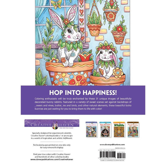 Creative Haven Boho Bunnies Coloring Book