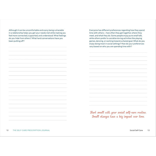 The Self-Care Prescription Journal: Powerful Prompts to Manage Emotions, Cultivate Well-Being, and Achieve Your Goals