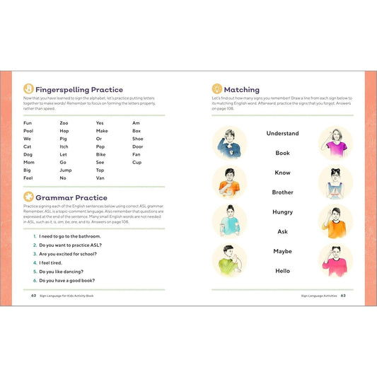 Sign Language for Kids Activity Book: 50 Fun Games and Activities to Start Signing