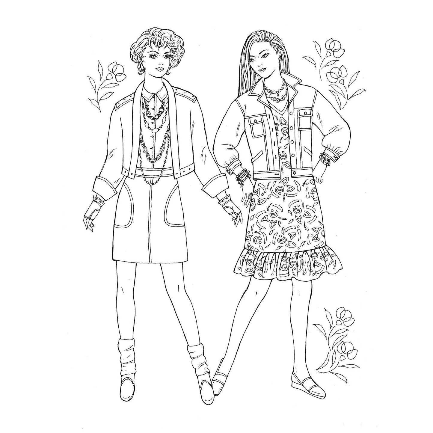 Creative Haven Fabulous Fashions of the 1980s Coloring Book