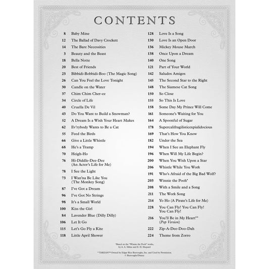 The Disney Collection - Easy Piano Series 60 Classic Songs from Disney Movies Beginner-Friendly Sheet Music and Lyrics (Revised) (3RD ed.) (Created by) (Spiral Bound)