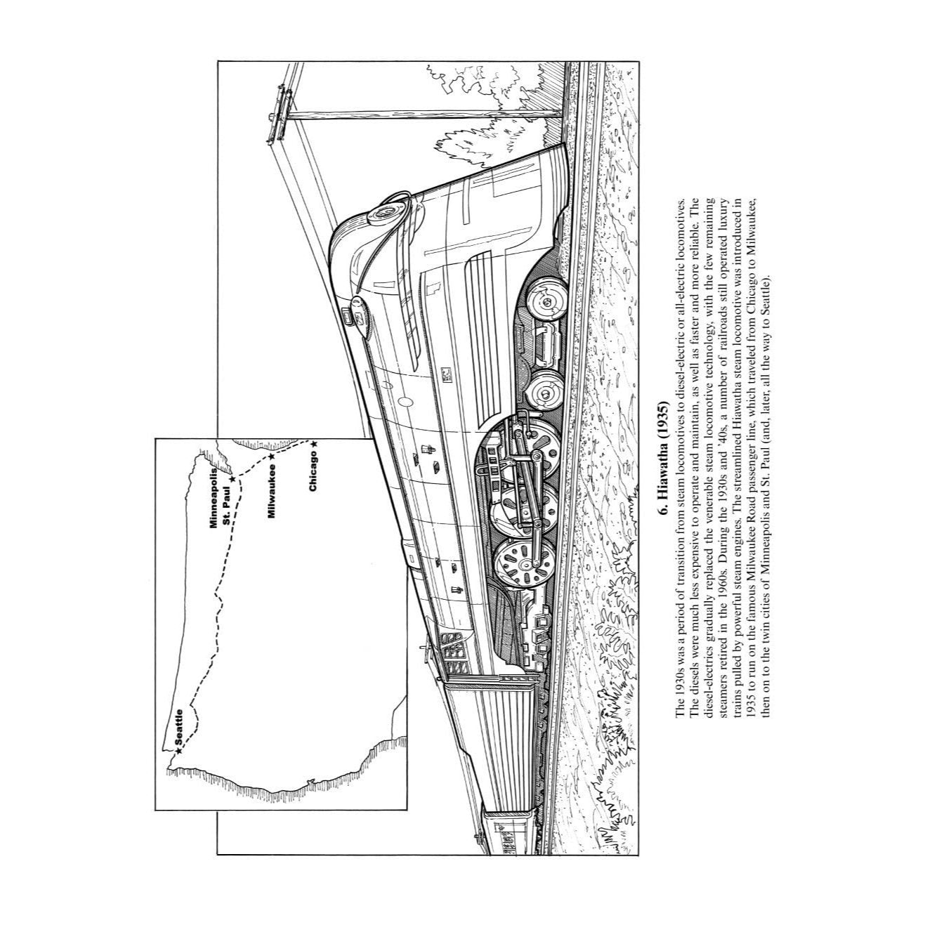 Famous Trains Coloring Book