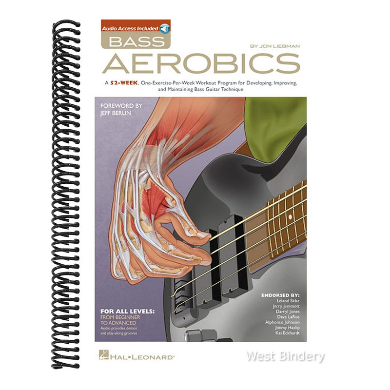 Bass Aerobics Bass Guitar Exercise Book with Online Audio 52-Week Practice Program for Beginners and Advanced Players Improve Speed Dexterity and Tech