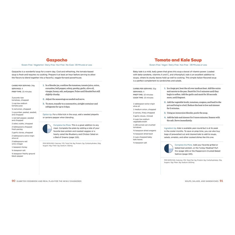 The Diabetic Cookbook and Meal Plan for the Newly Diagnosed: A 4-Week Introductory Guide to Manage Type 2 Diabetes (Spiral Bound)