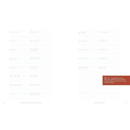 Print and Cursive Handwriting Workbook: 35 Lessons to Improve Your Penmanship