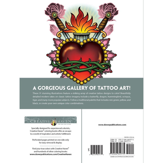 Creative Haven Tattoo Inspirations Coloring Book