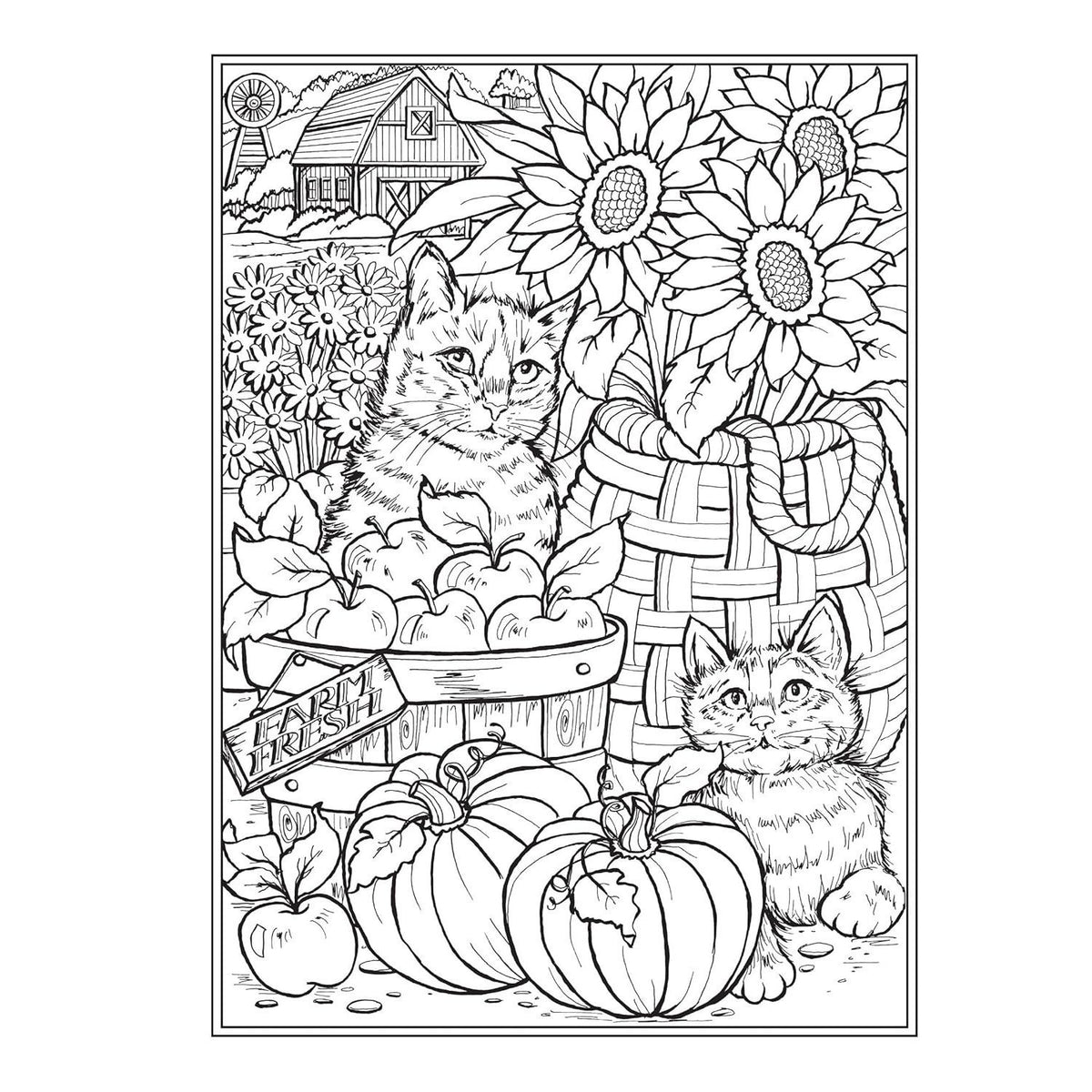 Creative Haven It's a Cat's World! Coloring Book