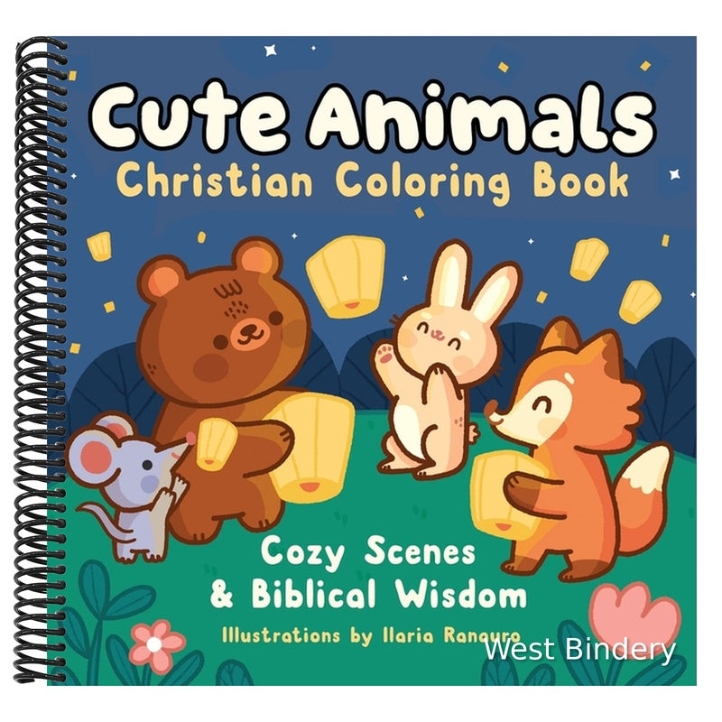 Cute Animals Christian Coloring Book: Cozy Scenes and Biblical Wisdom