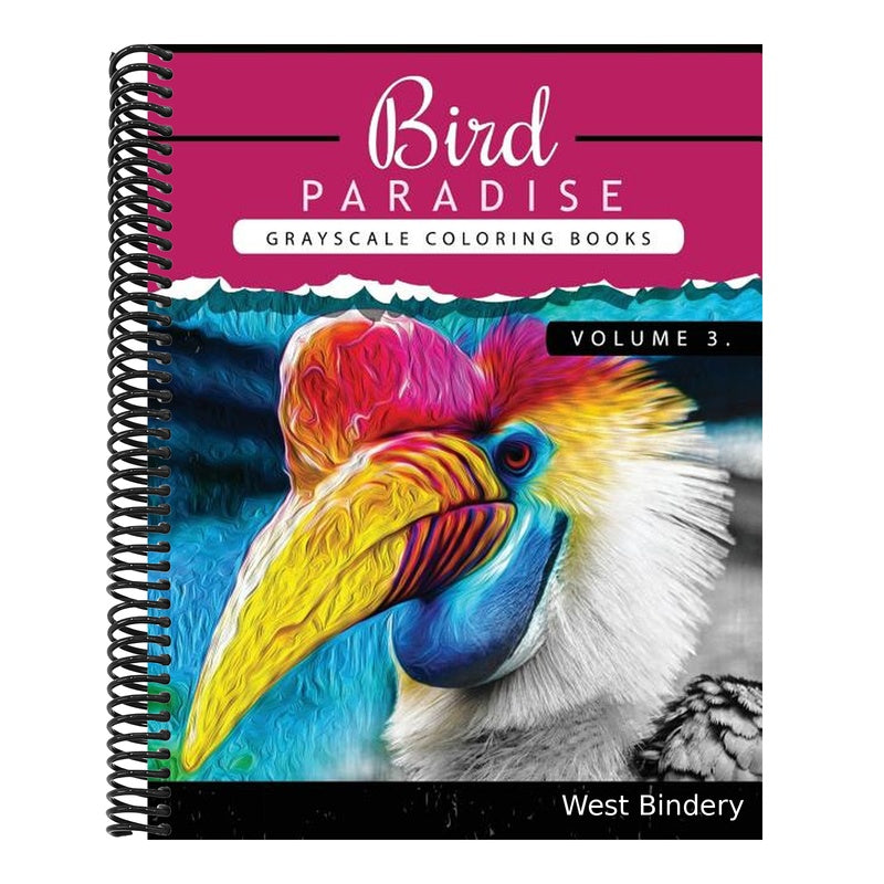 Bird Paradise Volume 3: Bird Grayscale coloring books for adults Relaxation Art Therapy for Busy People (Adult Coloring Books Series, grayscal