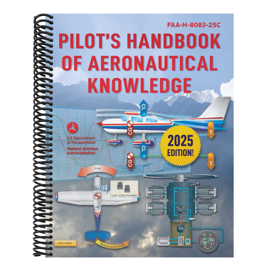 Pilot's Handbook of Aeronautical Knowledge (2026): Faa-H-8083-25c (Spiral Bound)