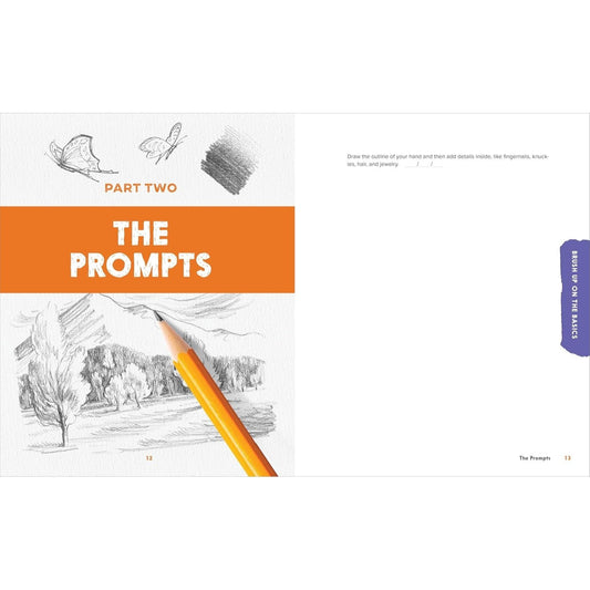 Daily Drawing Prompts: A Year of Sketchbook Inspiration (Spiral Bound)