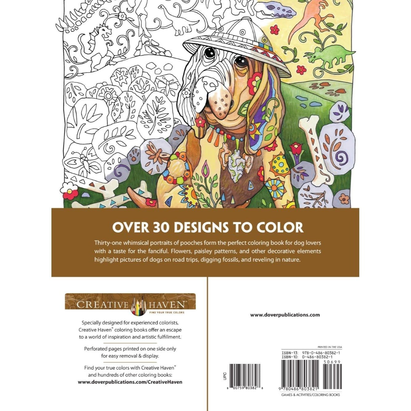 Creative Haven Dazzling Dogs Coloring Book (Spiral Bound)