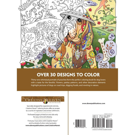 Creative Haven Dazzling Dogs Coloring Book (Spiral Bound)
