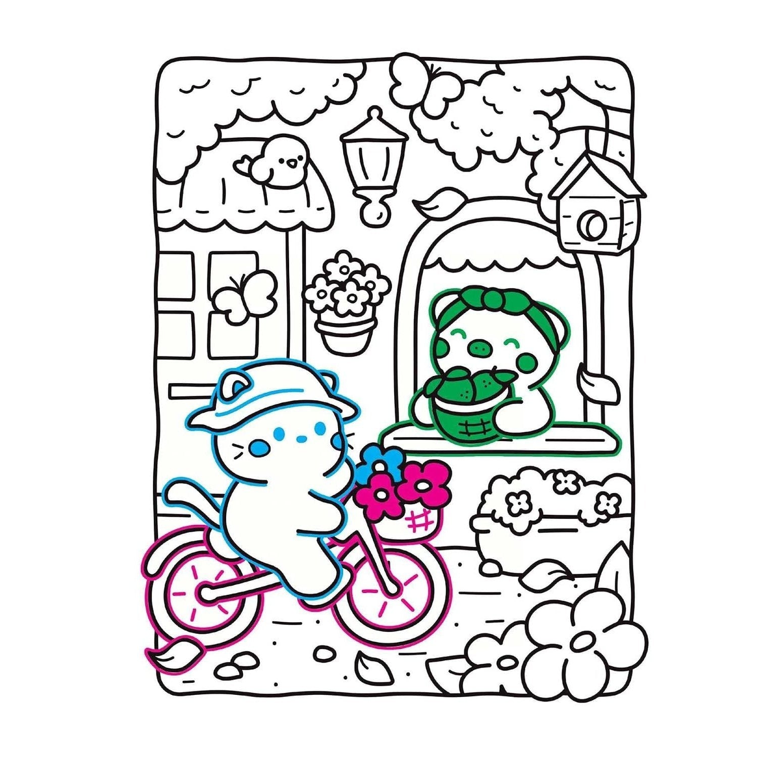 Cozy Springtime Glow-In-The-Dark Coloring