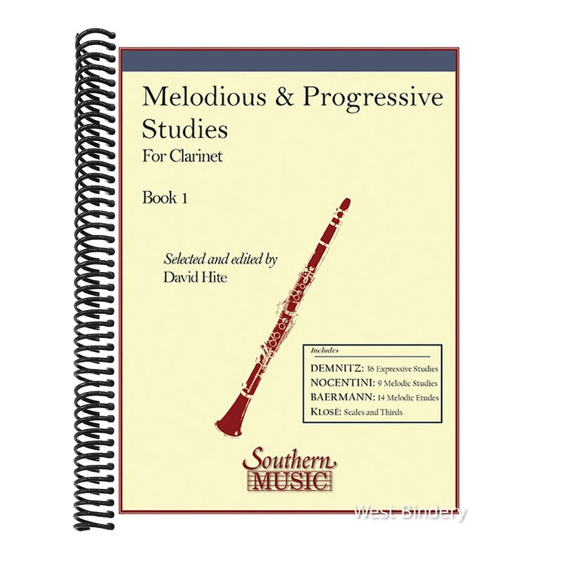 Melodious and Progressive Studies, Book 1, for Clarinet (B448) - Clarinet Sheet Music Studies - Beginner Clarinet Music Book with 84 Musical Pieces