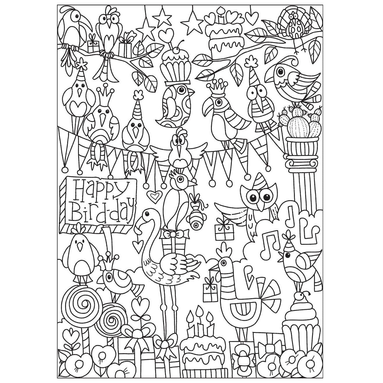 Creative Haven Fanciful Birds Coloring Book