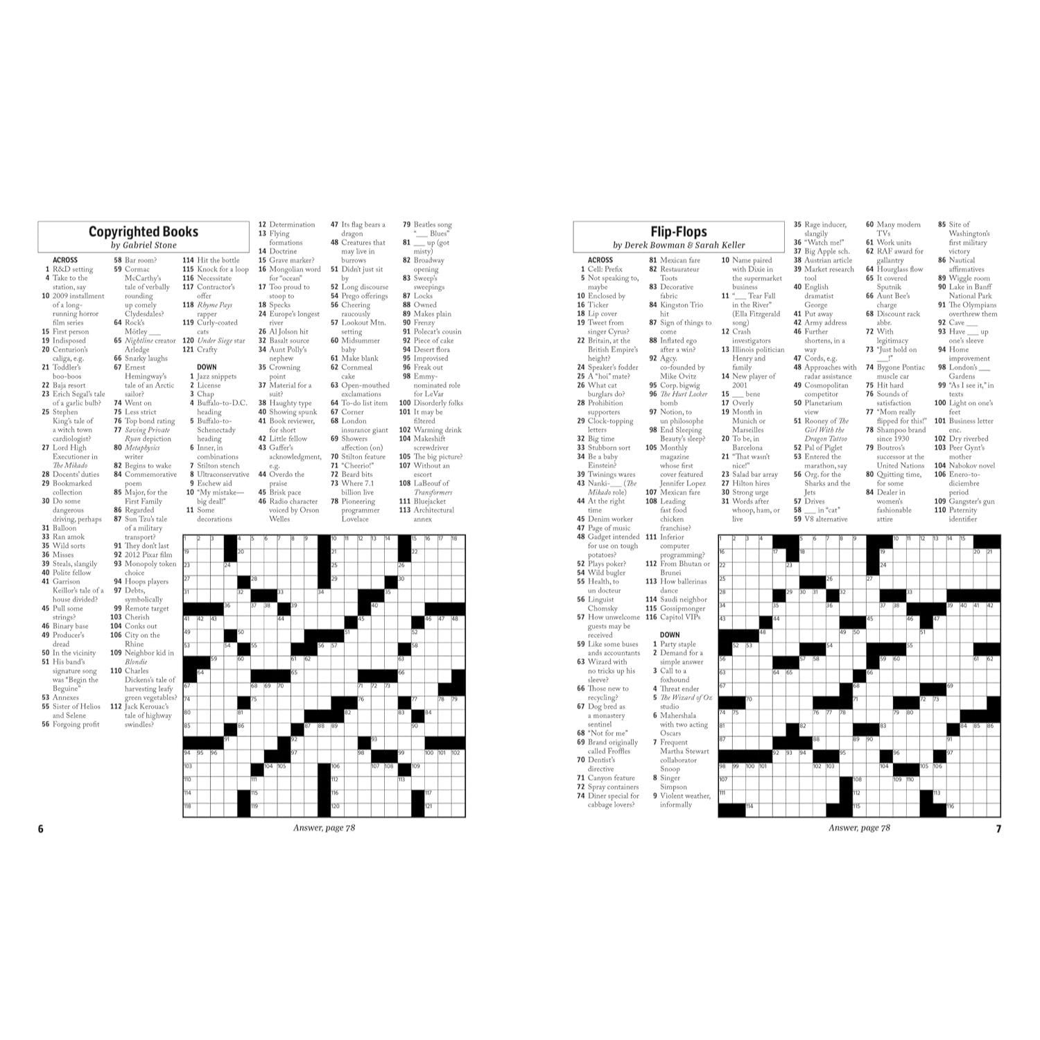 Newsworthy Sunday Crosswords: As Seen in the Wall Street Journal