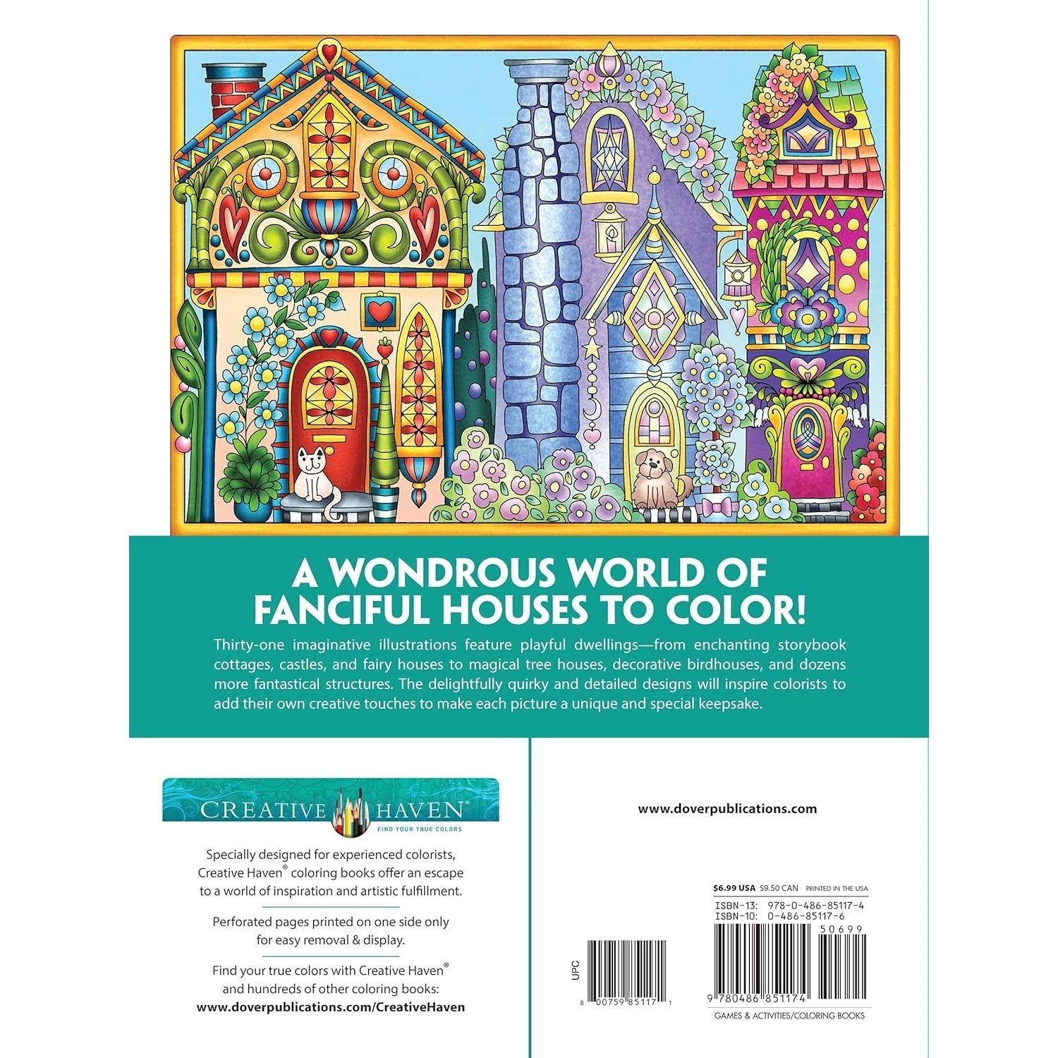 Creative Haven Whimsical Houses Coloring Book