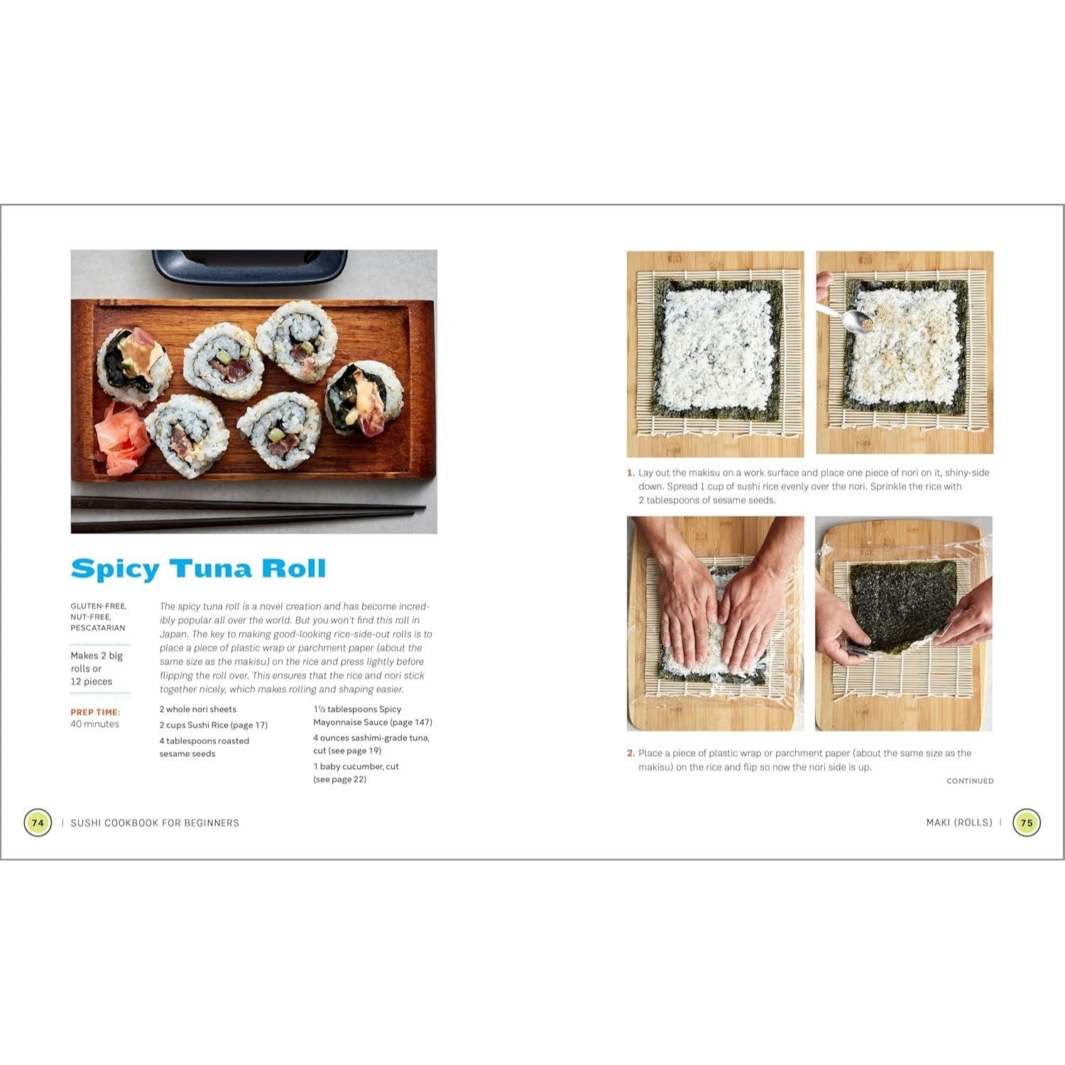 Sushi Cookbook for Beginners: 100 Step-By-Step Recipes to Make Sushi at Home (Spiral Bound)