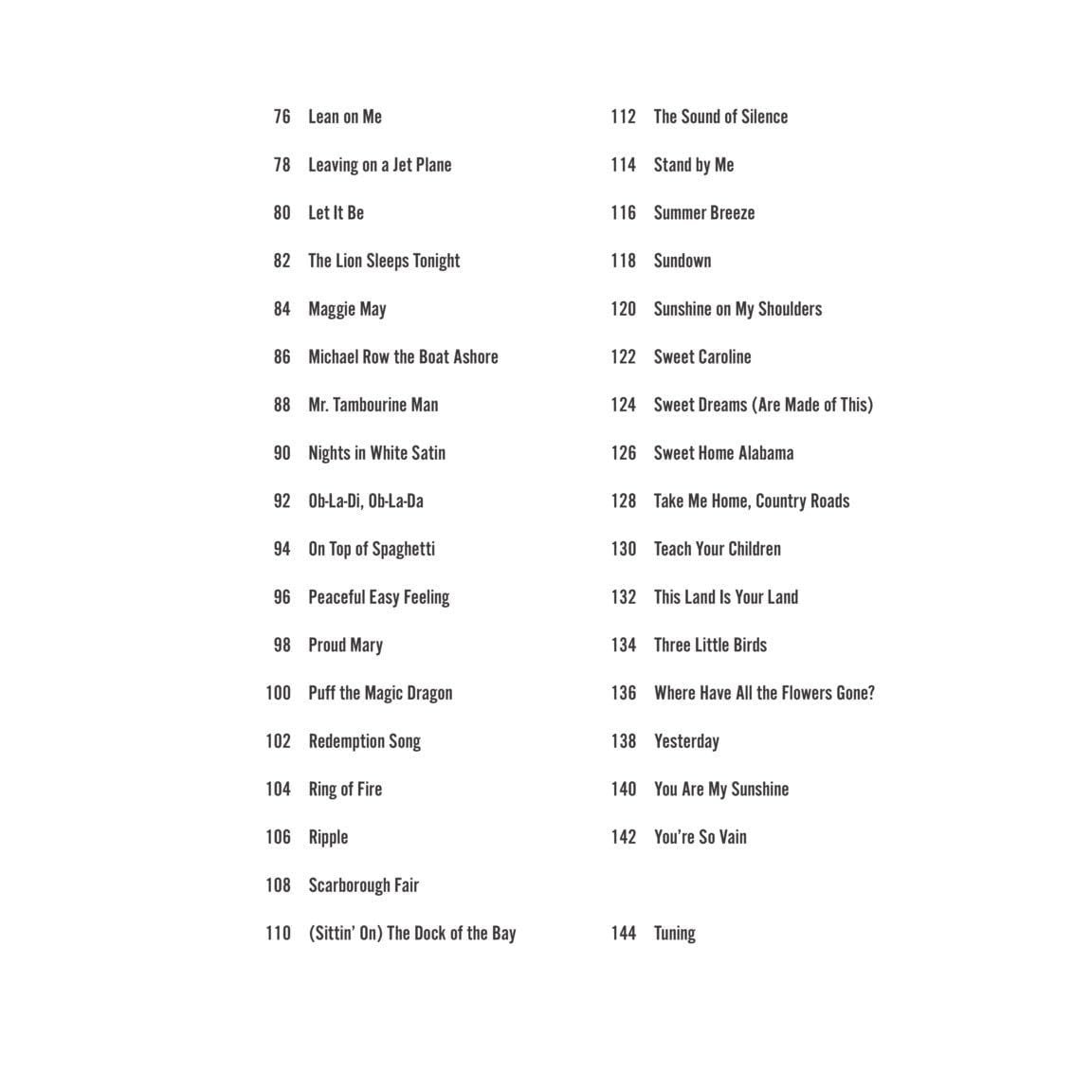Campfire Songs - Strum Together - Country Guitar Book with 70 Great Songs - Acoustic Guitar Book Fo