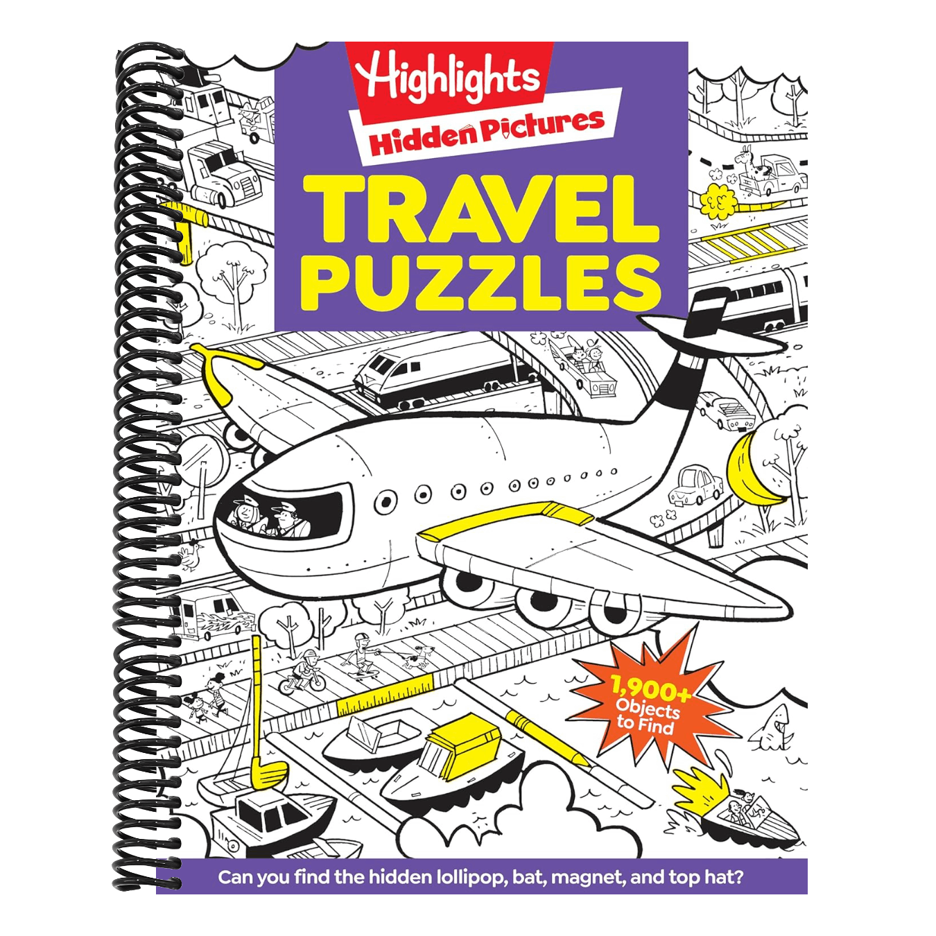 Travel Puzzles: Kids Travel Activity Book with Over 100 Hidden Picture Puzzles, Highlights Travel Games for Ages 6-12, Great Travel Gift for Road Trip