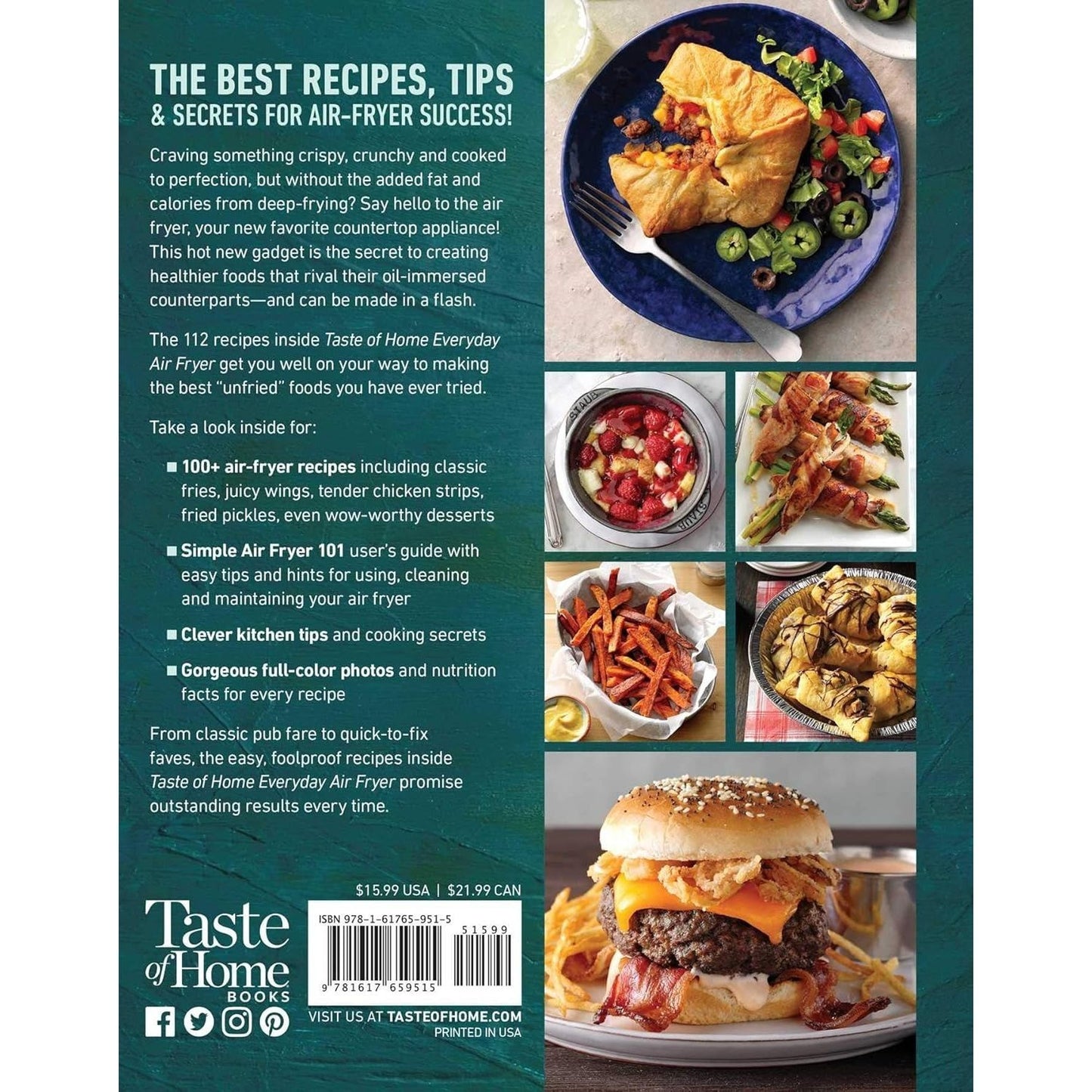 Taste of Home Everyday Air Fryer: 112 Easy Recipes for Weeknight Meals - Features Dinners, Snacks, and Desserts, Paperback