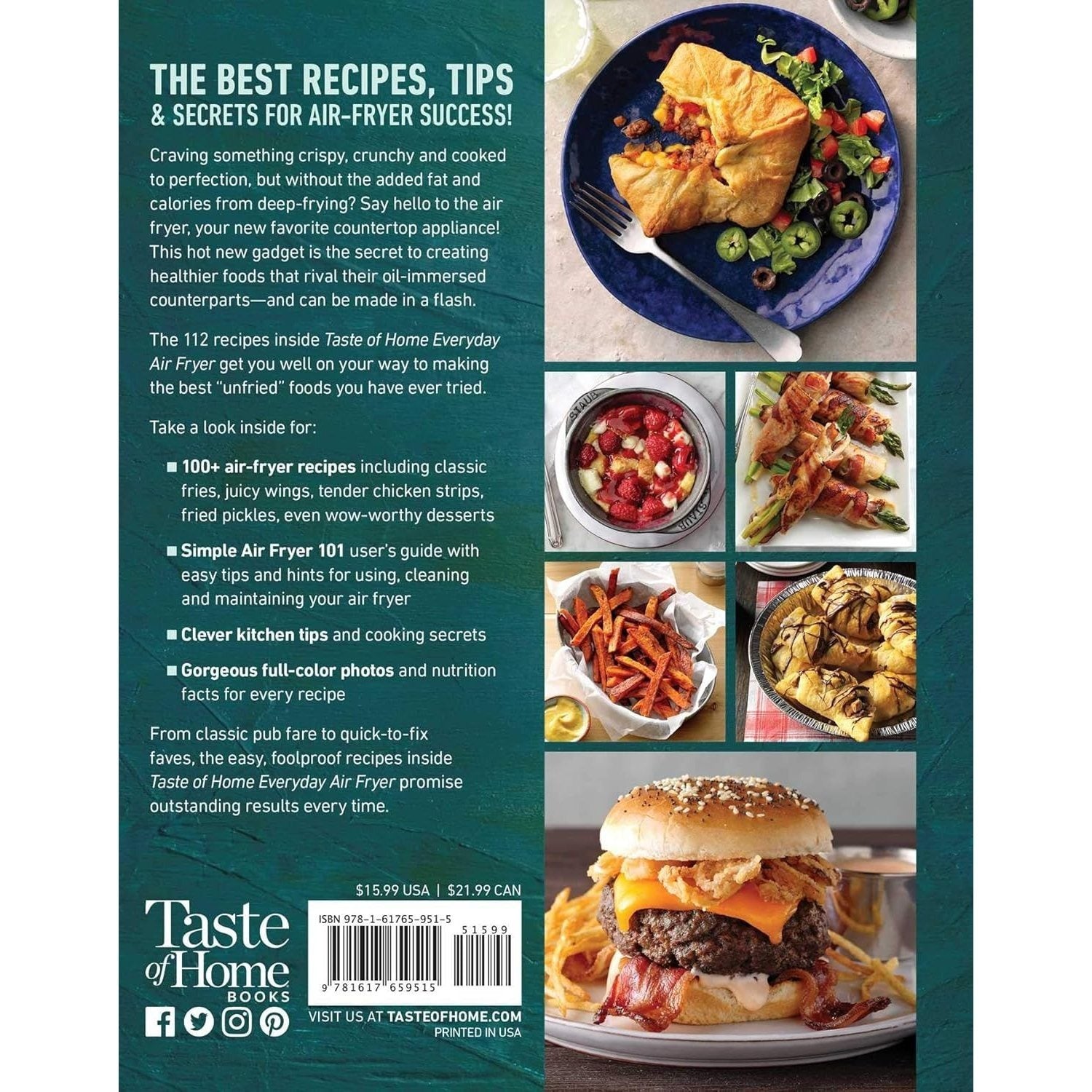 Taste of Home Everyday Air Fryer: 112 Easy Recipes for Weeknight Meals - Features Dinners, Snacks, and Desserts, Paperback