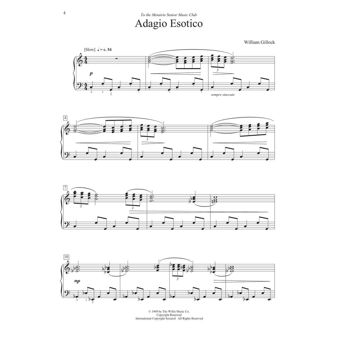 William Gillock Recital Collection: Intermediate to Advanced Level - Piano Sheet Music Book with Ove
