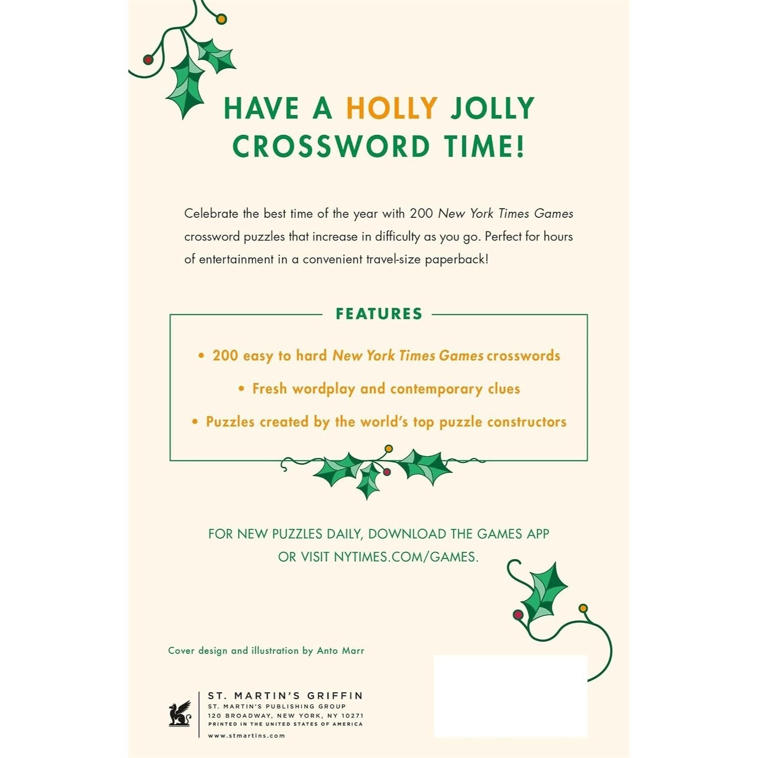 New York Times Games Holly Jolly Crosswords: 200 Easy to Hard Puzzles
