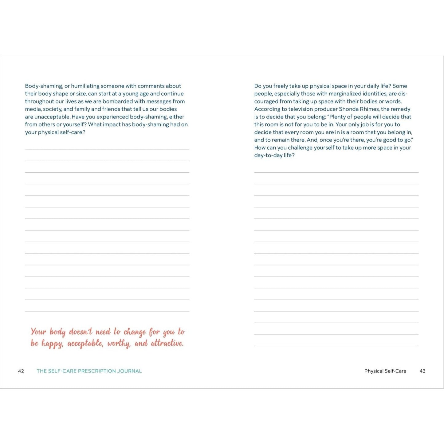 The Self-Care Prescription Journal: Powerful Prompts to Manage Emotions, Cultivate Well-Being, and Achieve Your Goals