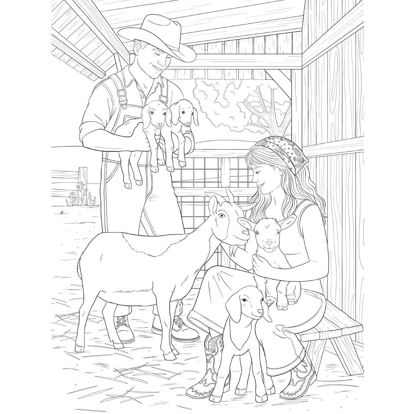 Western Romance: A Coloring & Sticker Book