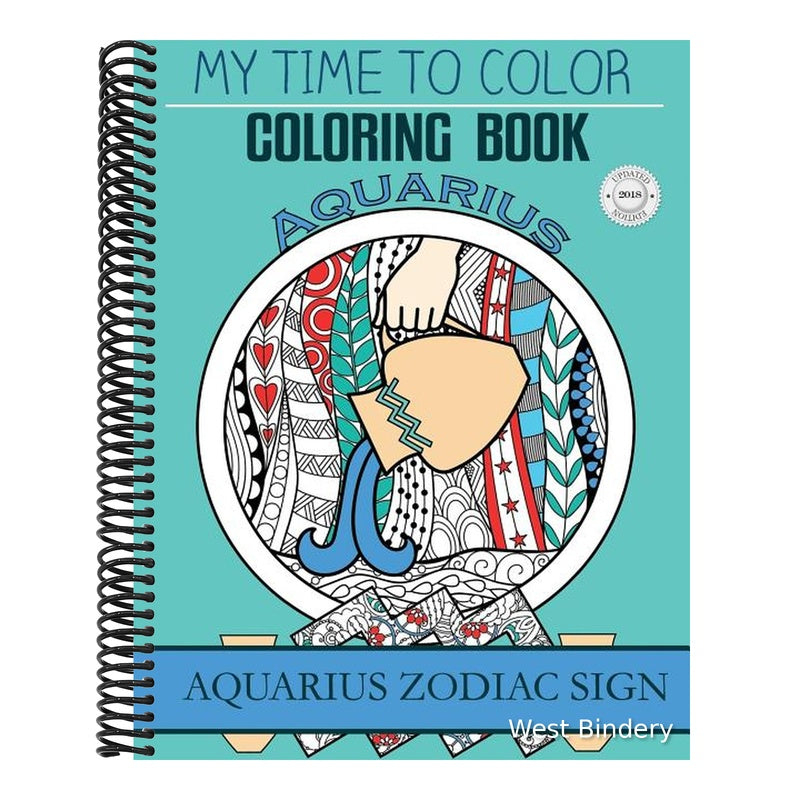 Aquarius Zodiac Sign - Adult Coloring Book