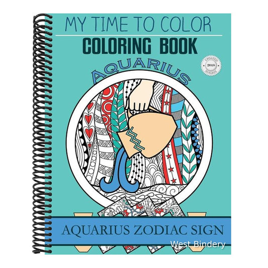Aquarius Zodiac Sign - Adult Coloring Book