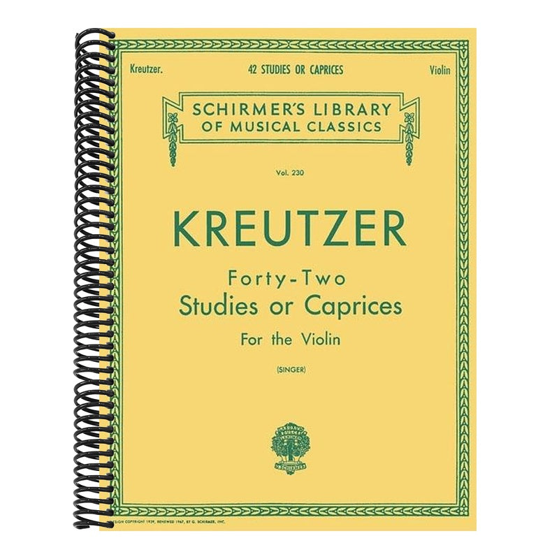 Kreutzer - 42 Studies or Caprices Violin Sheet Music for Intermediate to Advanced Players Schirmer Library of Classics Volume 230